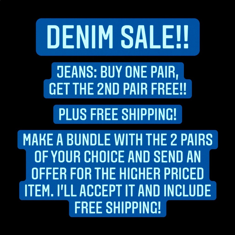 Flash Denim Sale! Closet Clean Out - Jeans only!